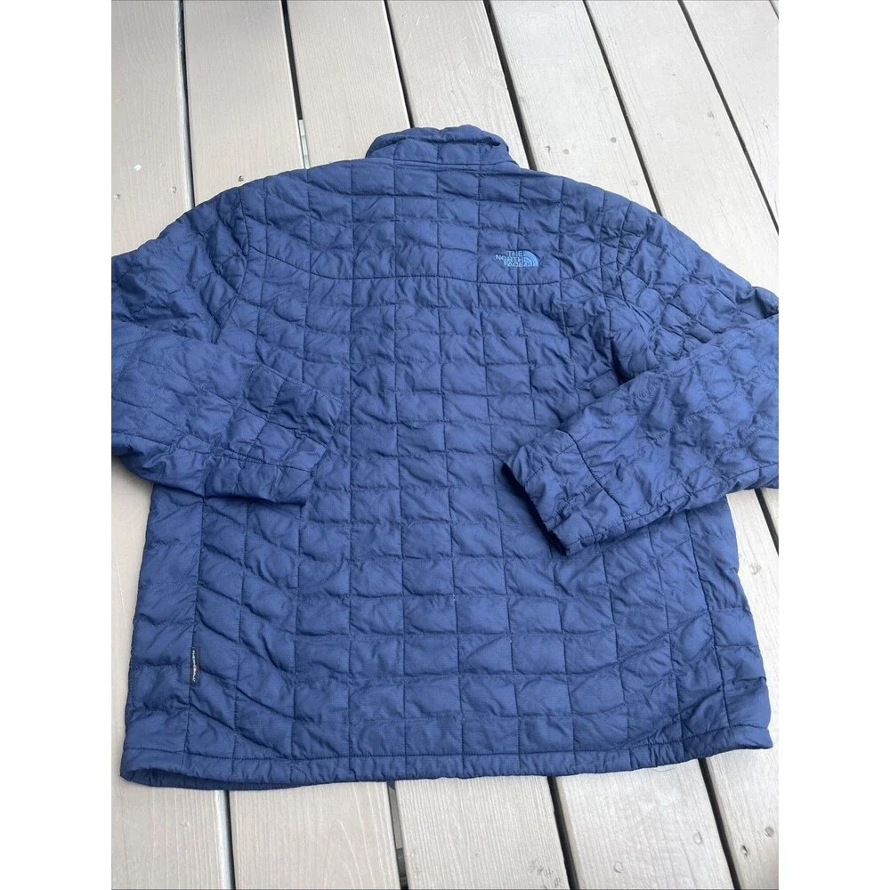 THE NORTH FACE Men's Thermoball Eco Jacket Quilted Puffer Full Zip Blue Large